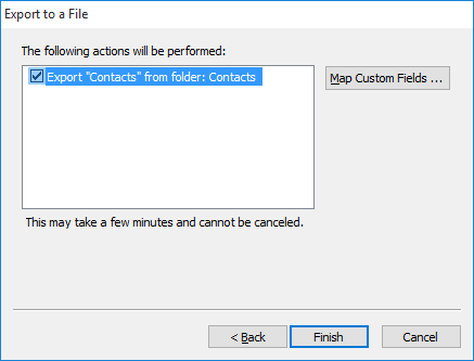 Export Outlook Contacts File