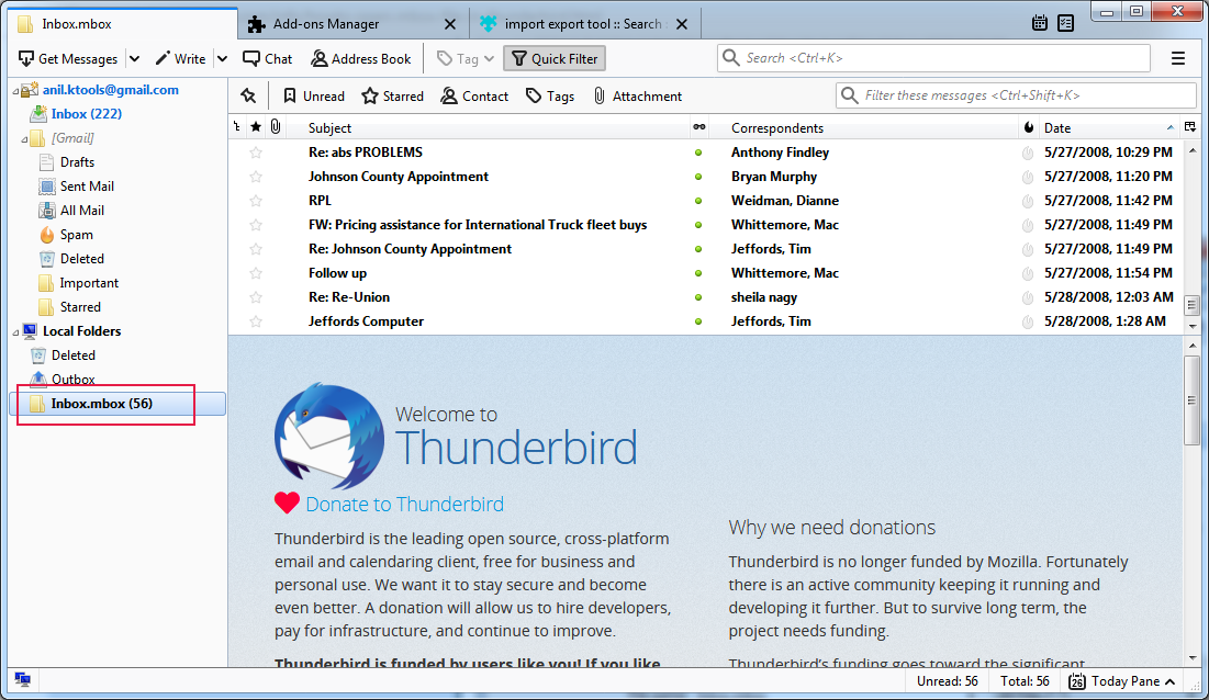 Thunderbird Preview