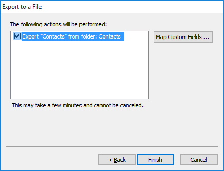 Export Outlook Contacts