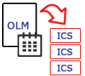 Export OLM Calendar to ICS