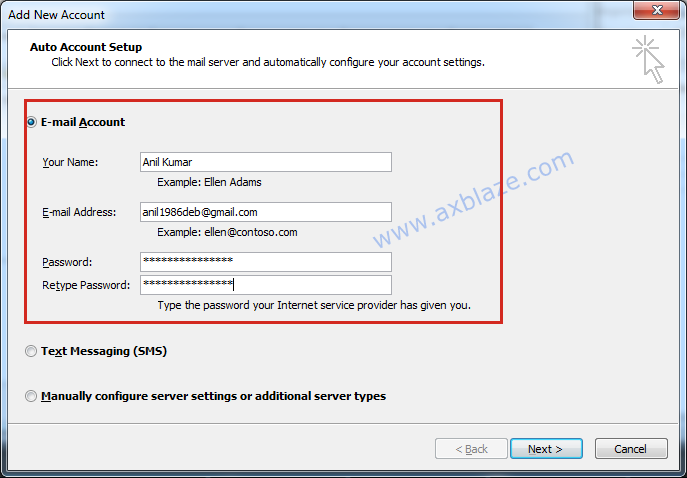 Auto Account Setup