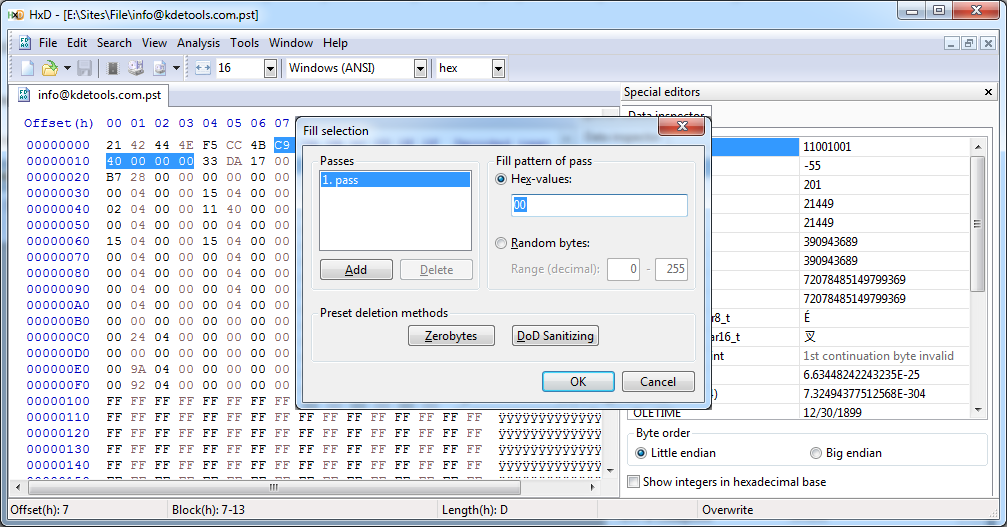 Edit Hex Editor Value