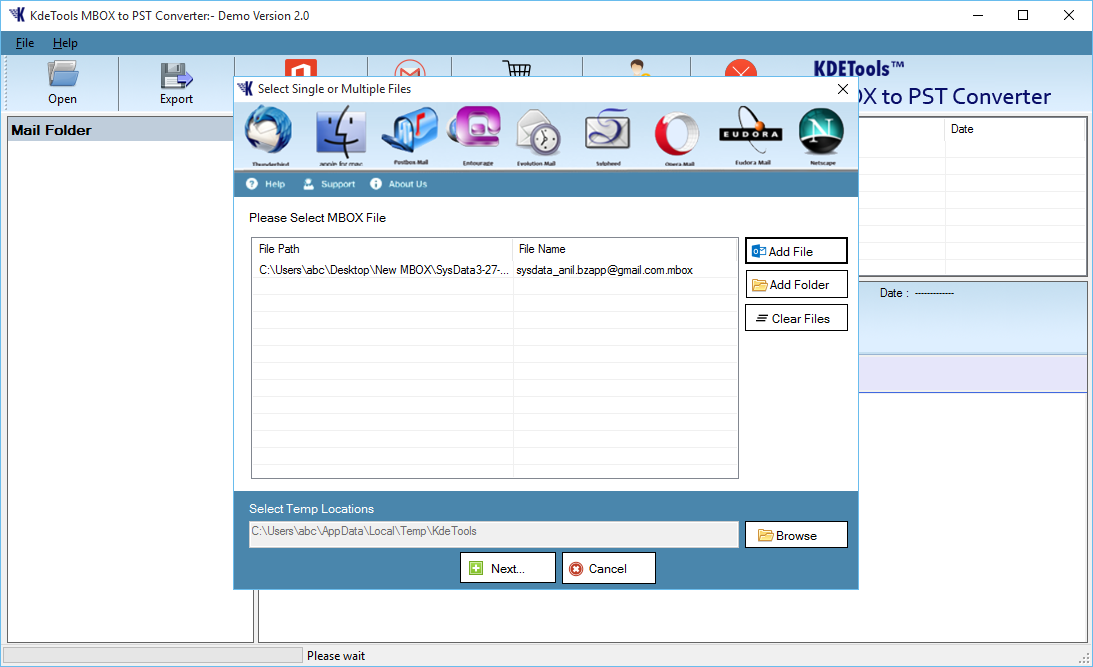 Open MBOX to EML Converter