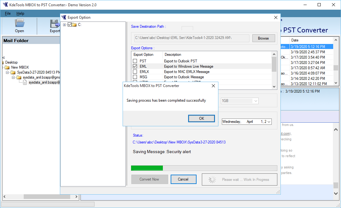 MBOX to EML Conversion