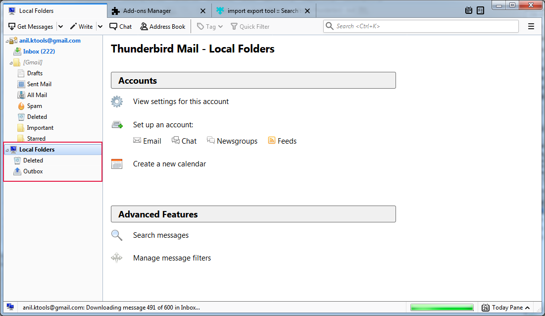 Thunderbird Local Folders