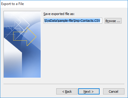 Outlook File Destination