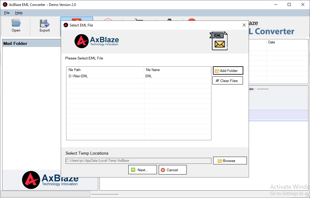 AxBlaze EML to Gmail Migrator