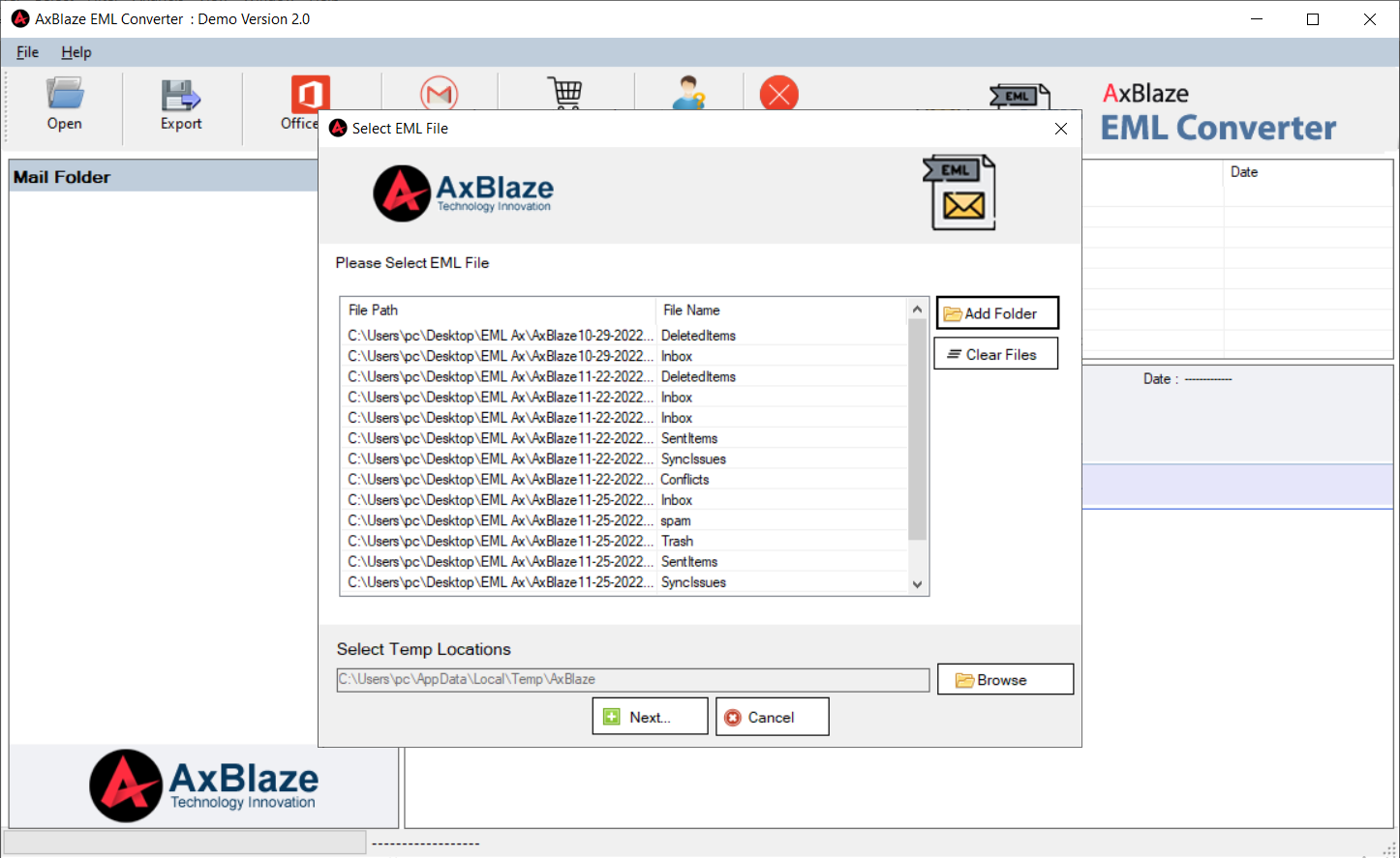 AxBlaze EML to MBOX Converter