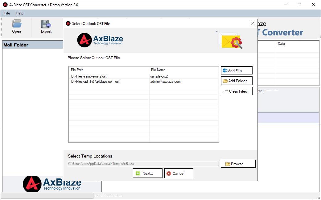 AxBlaze OST to Gmail Migrator