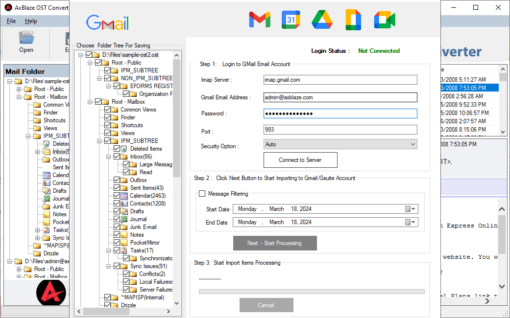 OST to Gmail Migrate Option