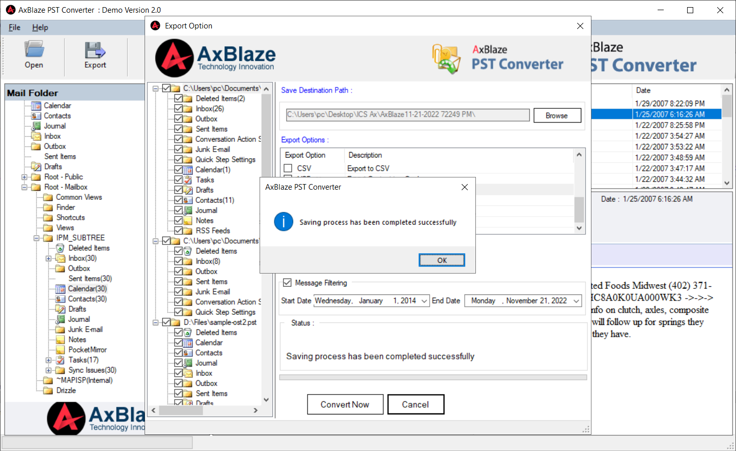 Convert PST to ICS Format