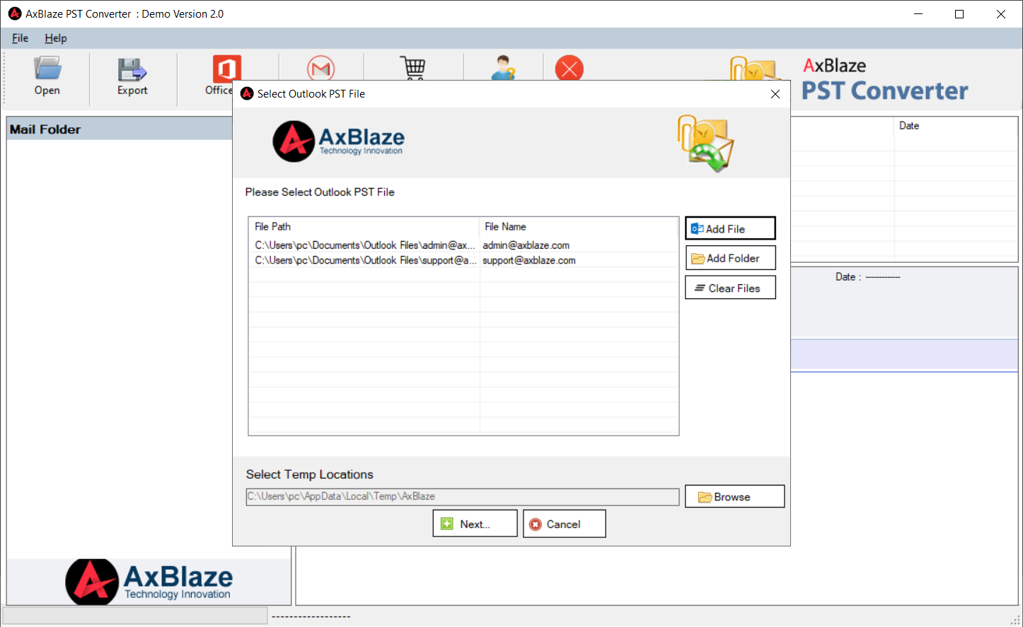 AxBlaze PST to MBOX Converter