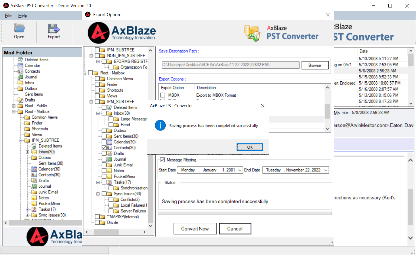 Convert PST to VCF Format